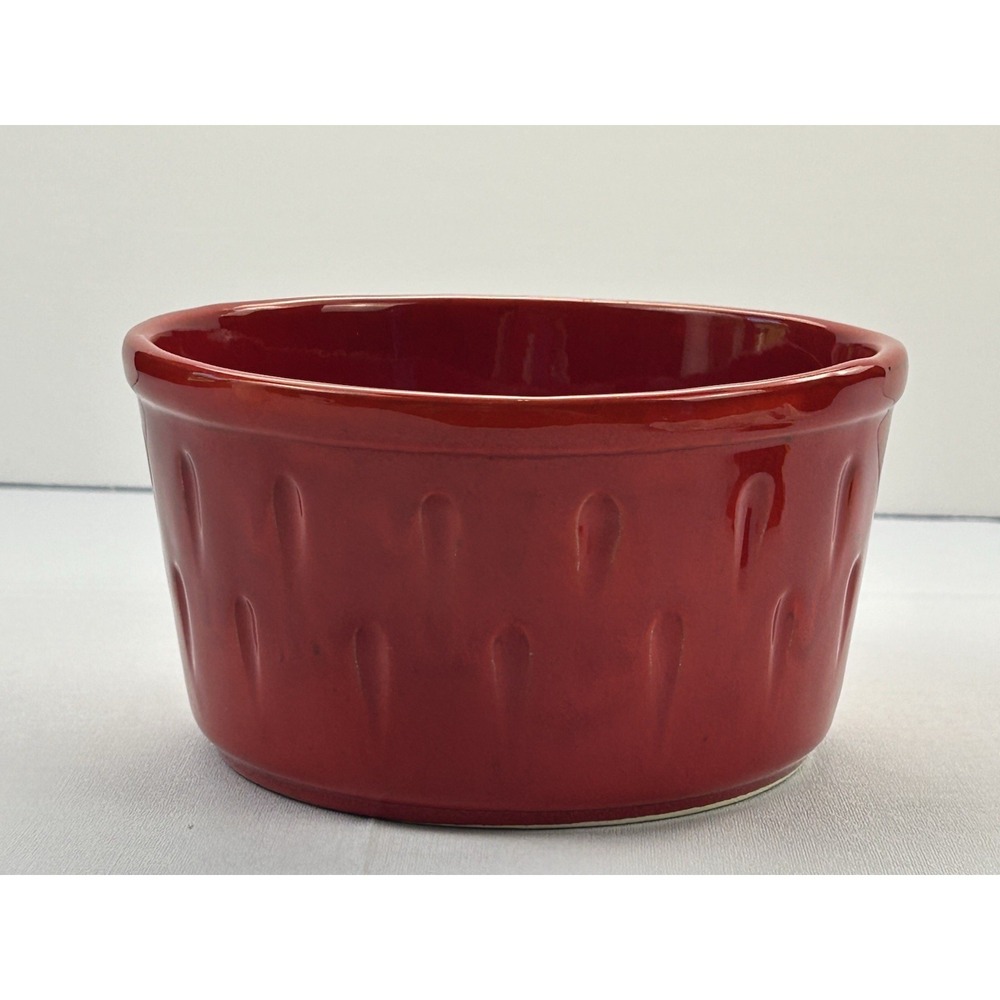 Cal. Orig. USA 151 Red Stoneware Serving Snack Bowl 6.5" Glazed Vintage